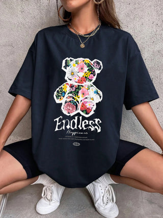 Camiseta Oversized Premium - Endless Happiness Bear