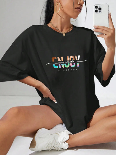 Camiseta Oversized Premium - Enjoy Every Moment