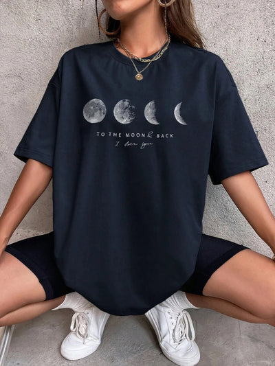 Camiseta Oversized Premium - Fases da Lua