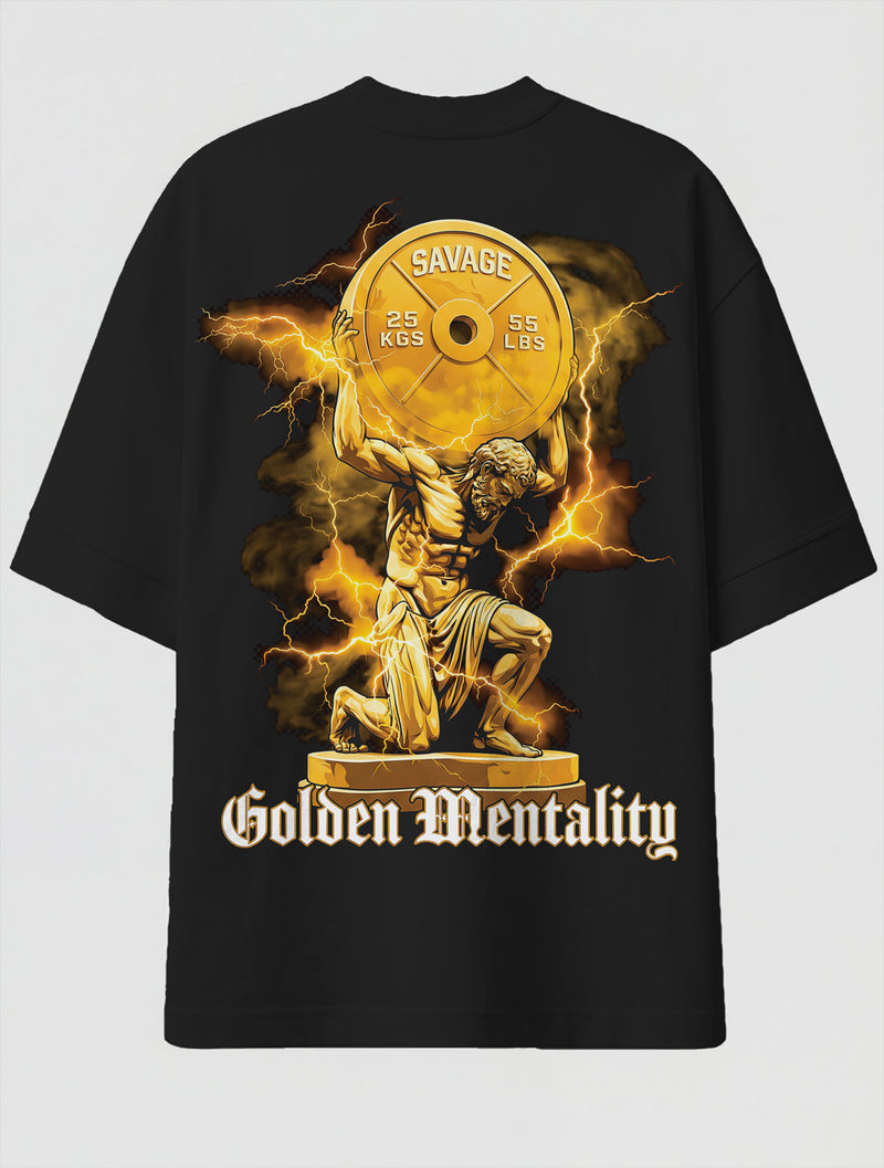 Camiseta Oversized Premium - Golden Mentality