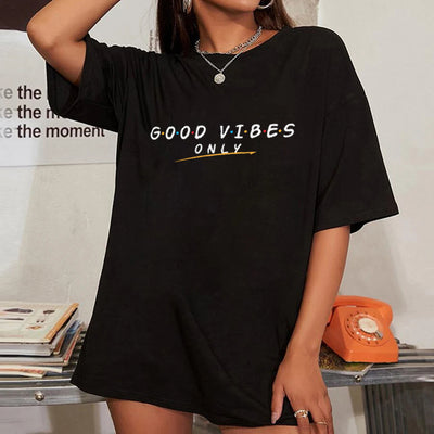 Camiseta Oversized Premium - Good Vibes Only