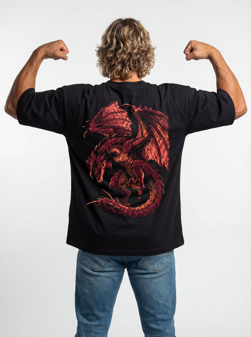 Camiseta Oversized Premium - Hunter Rathalos
