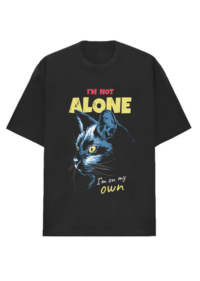 Camiseta Oversized Premium - I'm not Alone, Cat
