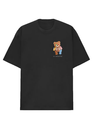 Camiseta Oversized Premium - Love Is Colorful