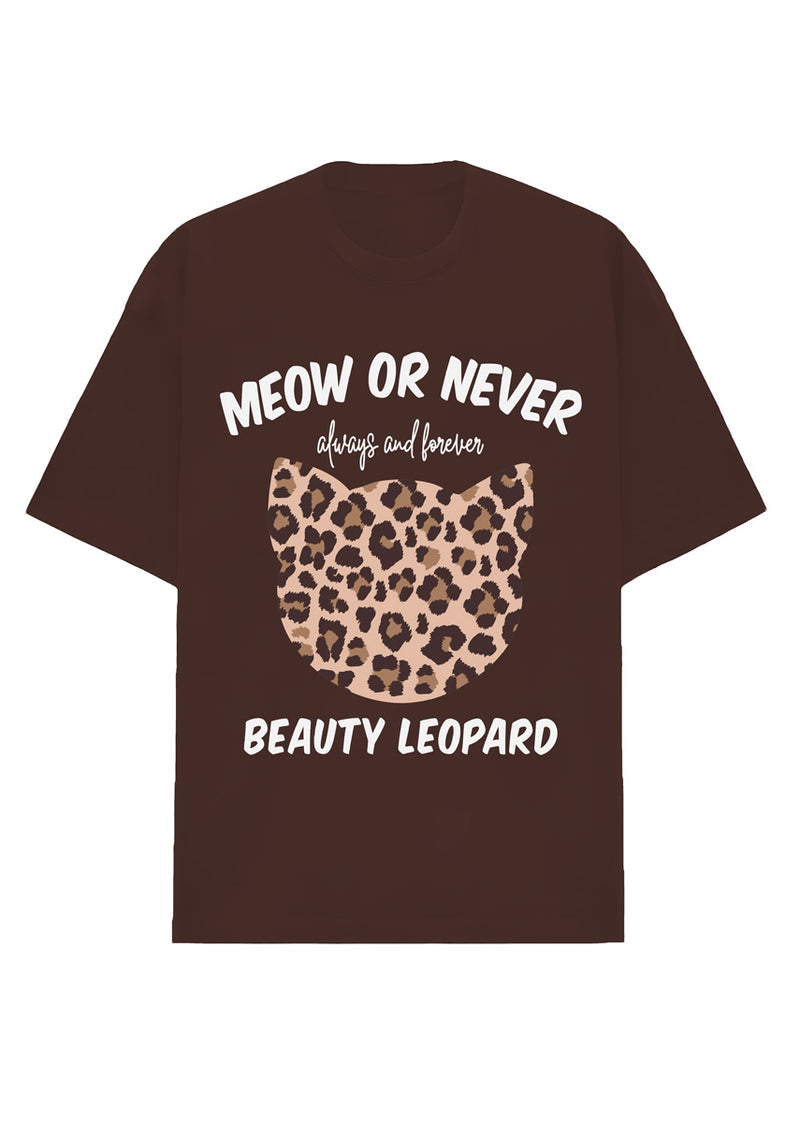 Camiseta Oversized Premium - Meow Or Never