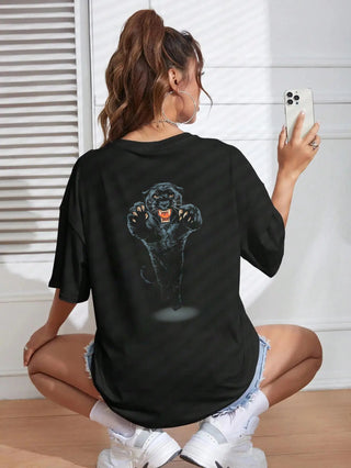Camiseta Oversized Premium - Onça Preta