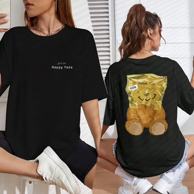 Camiseta Oversized Premium - Put On Happy Face