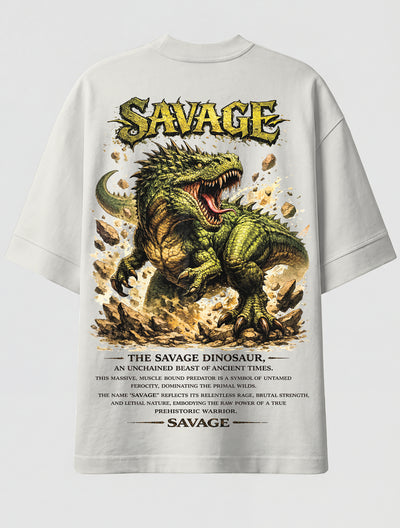 Camiseta Oversized Premium - Savage Dinosaur