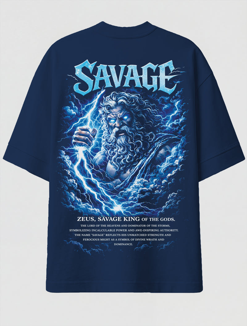 Camiseta Oversized Premium - Savage King Zeus