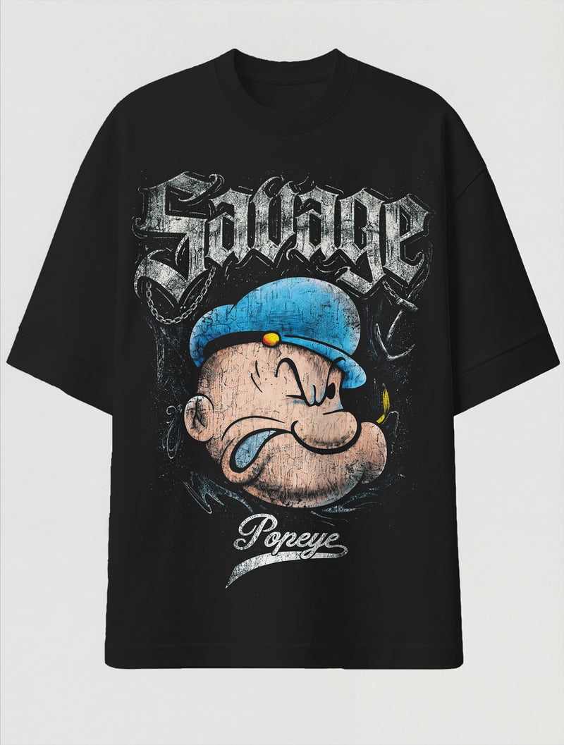 Camiseta Oversized Premium - Savage Popeye