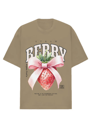 Camiseta Oversized Premium - Straw Berry