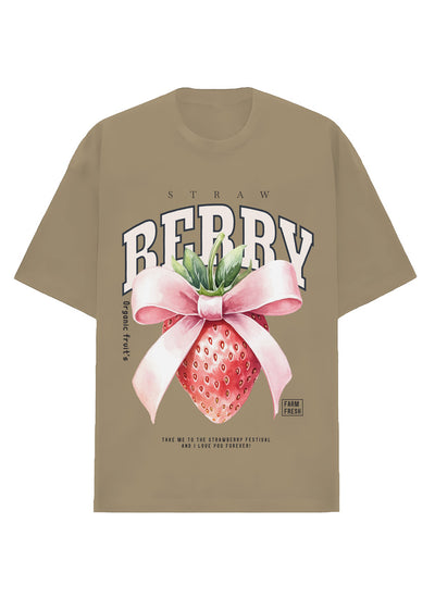 Camiseta Oversized Premium - Straw Berry