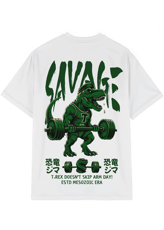 Camiseta Oversized Premium -  T-Rex Arm Day