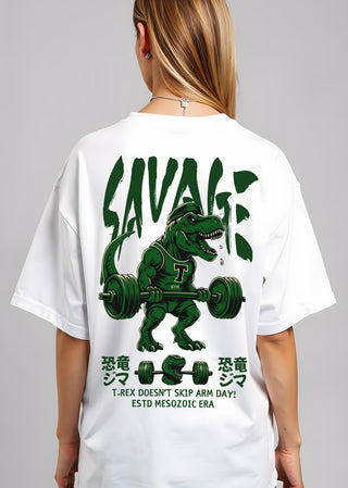 Camiseta Oversized Premium -  T-Rex Arm Day