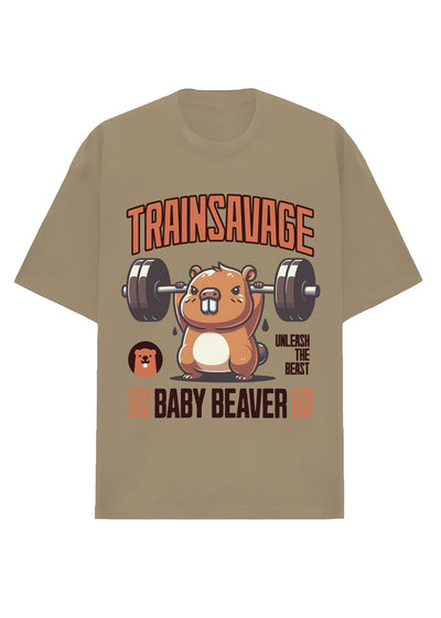 Camiseta Oversized Premium -  Train Baby Beaver