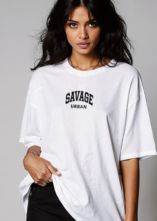Camiseta Oversized Premium -  Urban Savage Branca