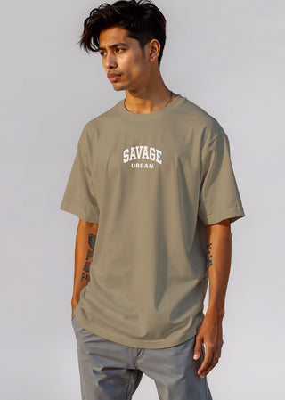 Camiseta Oversized Premium -  Urban Savage Cáqui
