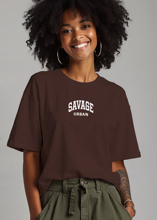 Camiseta Oversized Premium -  Urban Savage Marrom