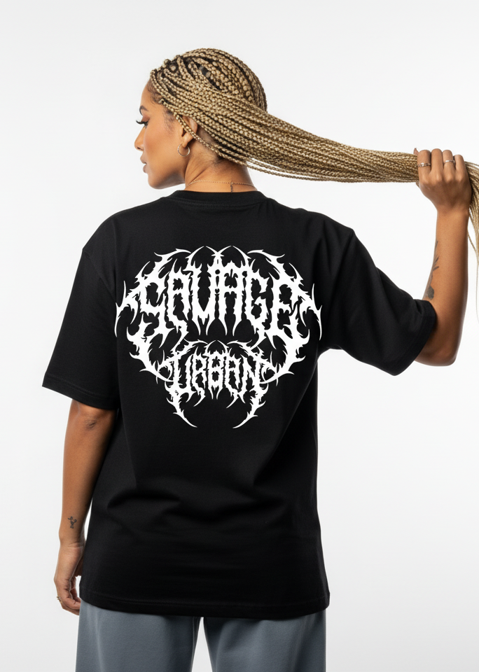 Camiseta Oversized Premium - Savage Urban Metal C