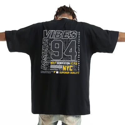 Camiseta Oversized Premium - Positive Vibes 94