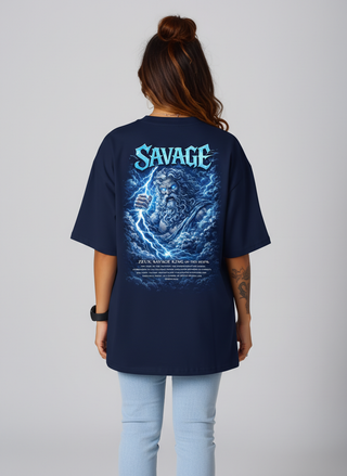 Camiseta Oversized Premium - Savage King Zeus