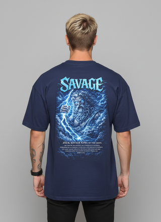 Camiseta Oversized Premium - Savage King Zeus