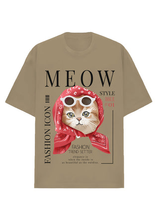 Camiseta Oversized Premium - Meow Fashion Icon