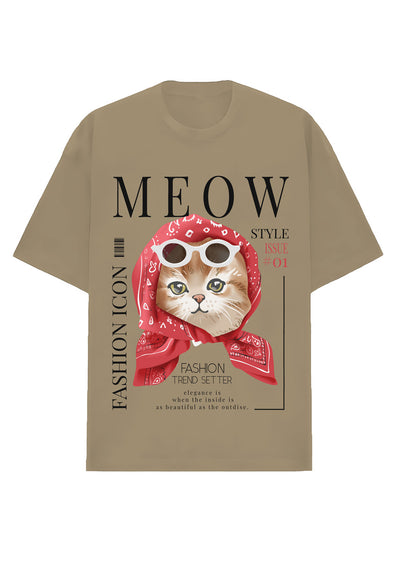 Camiseta Oversized Premium - Meow Fashion Icon